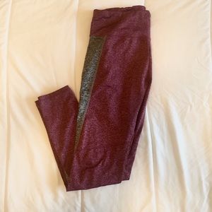 Maroon and grey tights